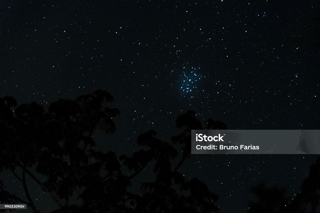 Pleiades Astrophotography of the Pleiades constellation The Pleiades Stock Photo