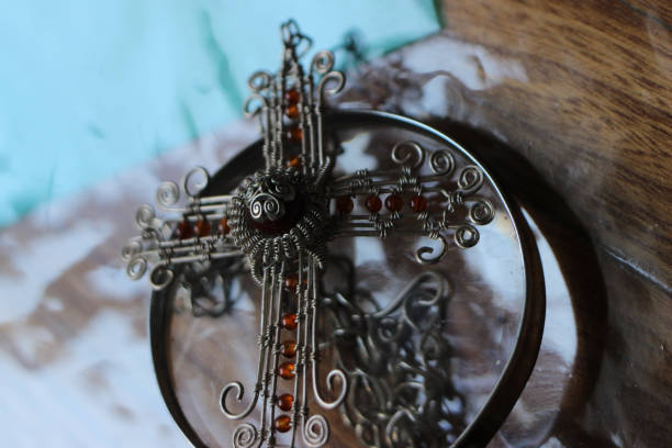 istock Silver Filigree Cross Pendant 990336098