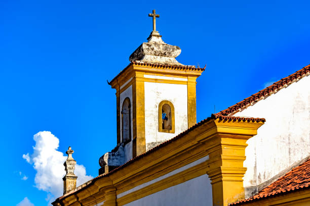 istock Ancient historical catholic church tower 990336828