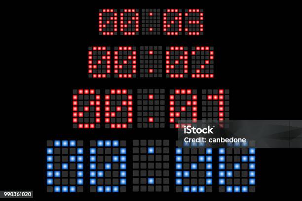 Screen Countdown Numbers Illustration Featuring Countdown With Led Display Numbers Stock ...