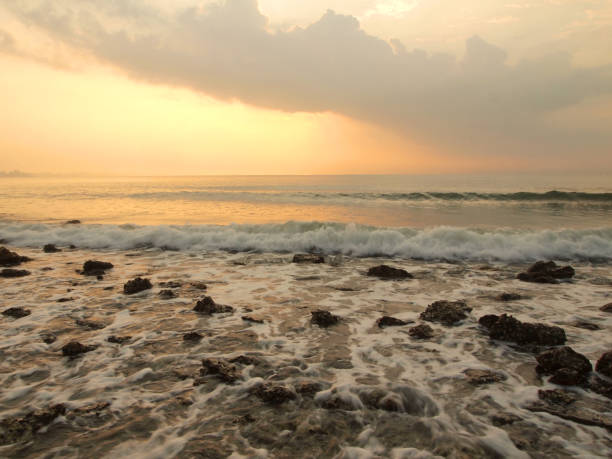 istock Slow shutter seascape view and beautiful sunrise 990386662