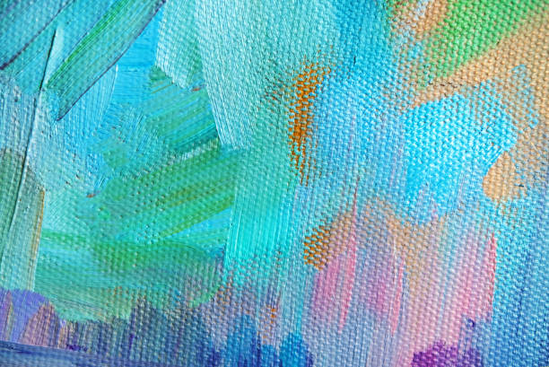 istock abstract oil paint texture on canvas, background 990424474