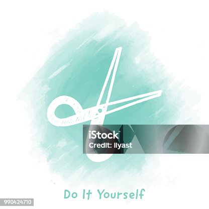 istock Do It Yourself Doodle Watercolor Background 990424710