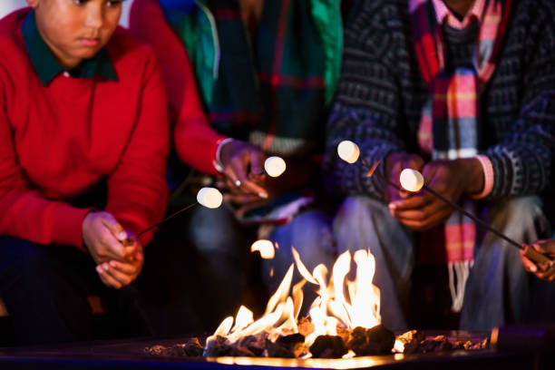 istock African-American family, fire pit roasting marshmallows 990453934
