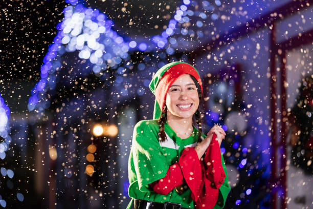 istock Elf at winter festival 990458410