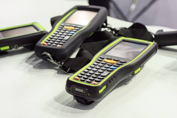 istock Manual laser scanners for scanning barcodes and labels 990461498