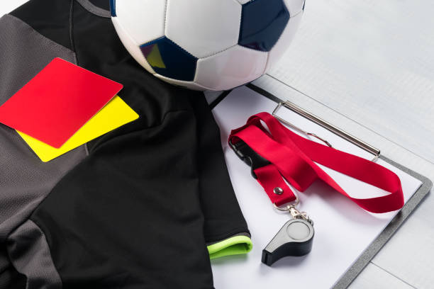 istock set for holding a football match against a light background 990469282