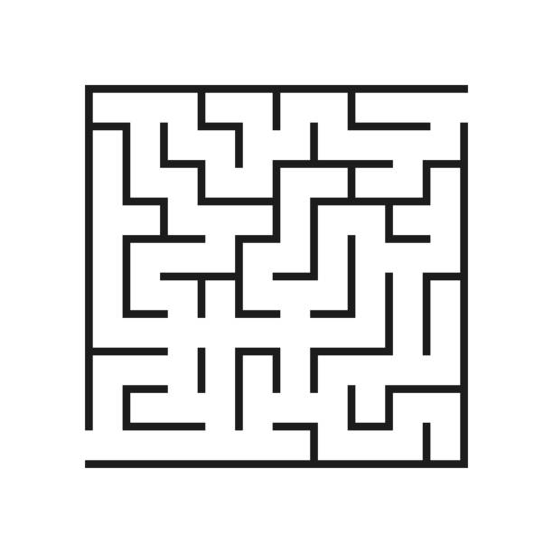 векторный лабиринт. лабиринт или лабиринт. вектор. - maze searching simplicity concepts stock illustrations