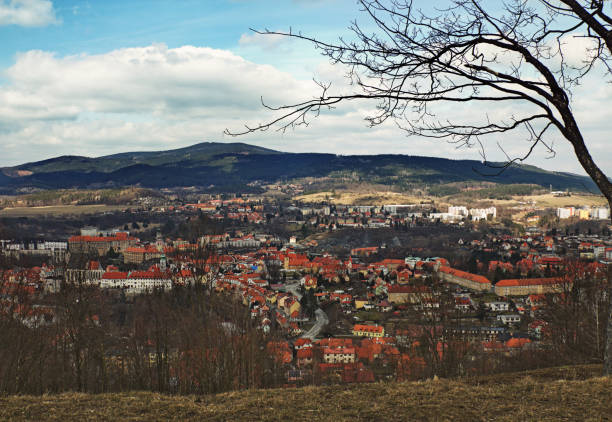 istock Top view to Cesky Krumlov, Czech republic. 990470308