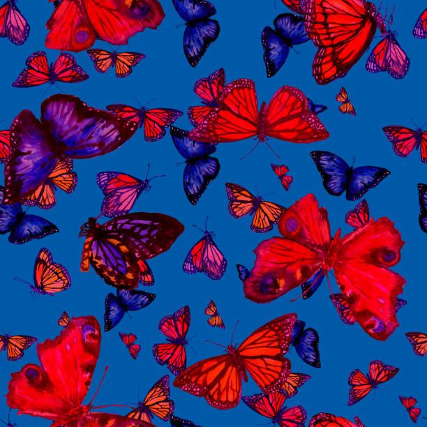 280+ Butterfly Blue Background Stock Illustrations, Royalty-Free Vector ...