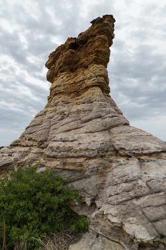 This rock structure is part of the Wedding Party formation at Black Mesa, Oklahoma.