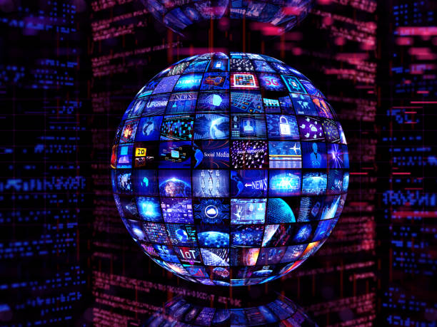 istock Media concept video wall with small screens 990490018