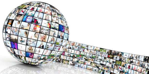 istock Media concept video wall with small screens 990491444