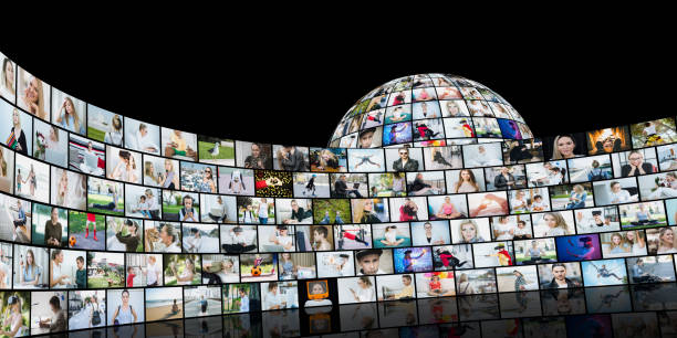 istock Media concept video wall with small screens 990491534