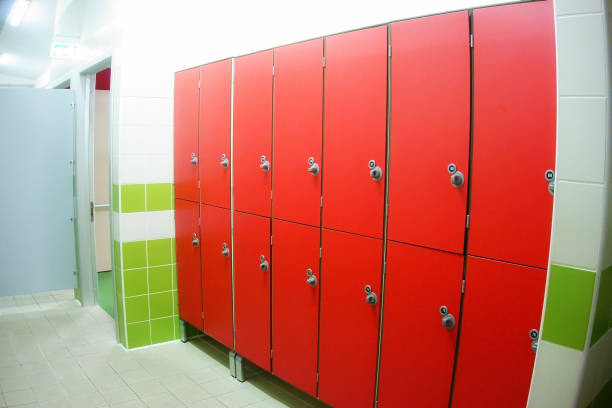 istock changing or dressing room with red closed lockers 990491698