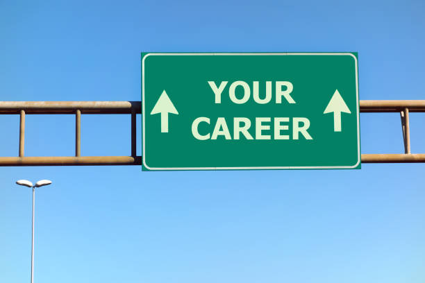 istock Your career text on green road sign 990494896