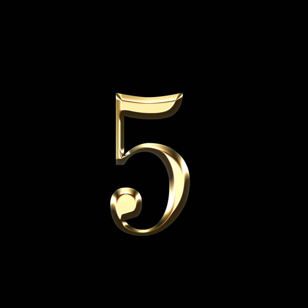 istock gold number five 3D illustration 990506354