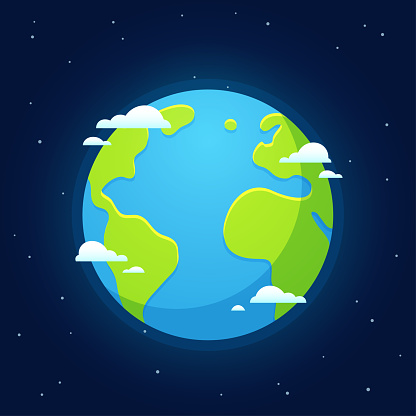 Cartoon Earth From Space Stock Illustration - Download Image Now -  Atmosphere, Globe - Navigational Equipment, Planet Earth - iStock