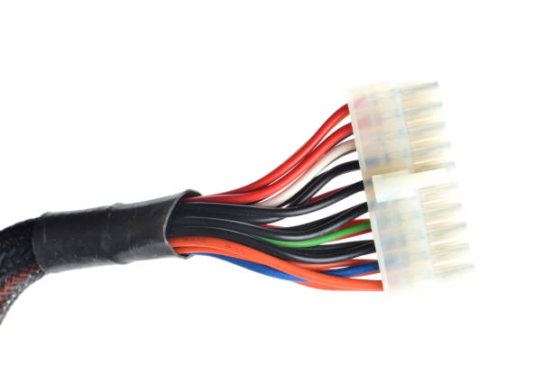 istock Atx power cable connector from a computer power supply isolated on white background 990545878