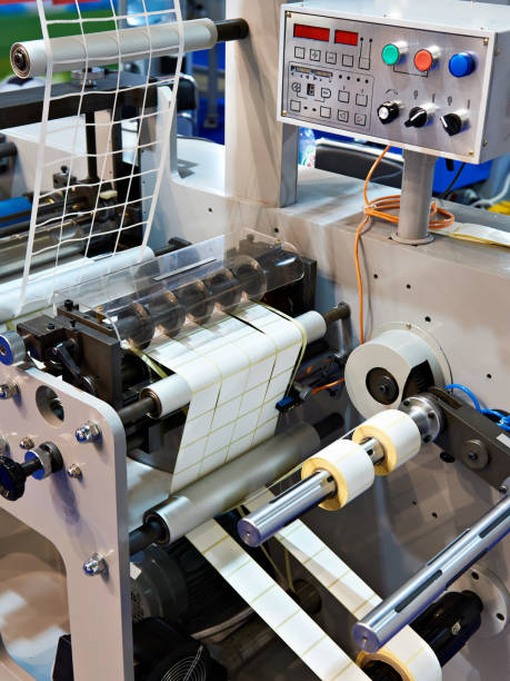 istock Rotary die cutting machine with slitting 990547120
