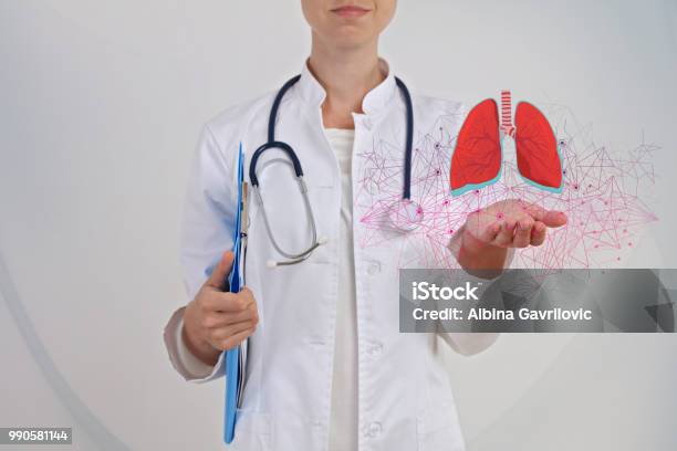 Lung Health Prevention Concept Of Modern Technologies Of Diagnostics Stock Photo - Download Image Now