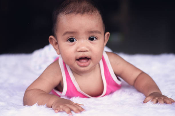 istock Asian cute baby,Smiling Infant Kid Boy 990611626