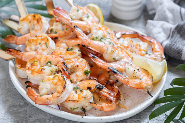 istock Grilled shrimp skewers 990635330