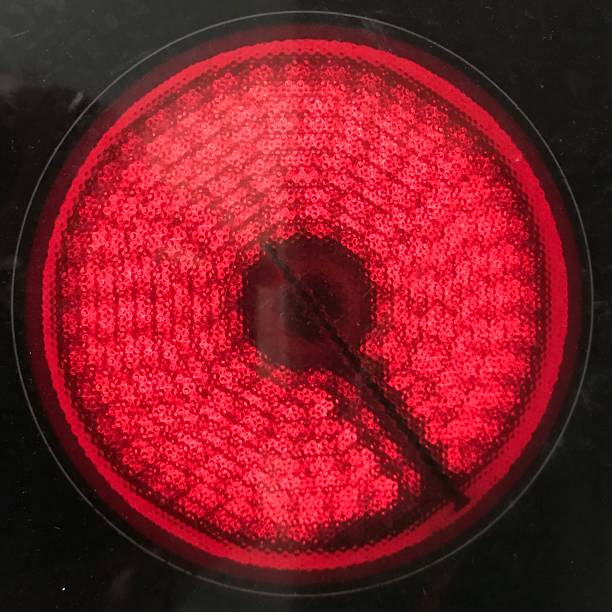 istock Electrical red hot coil of stove burner 990636630
