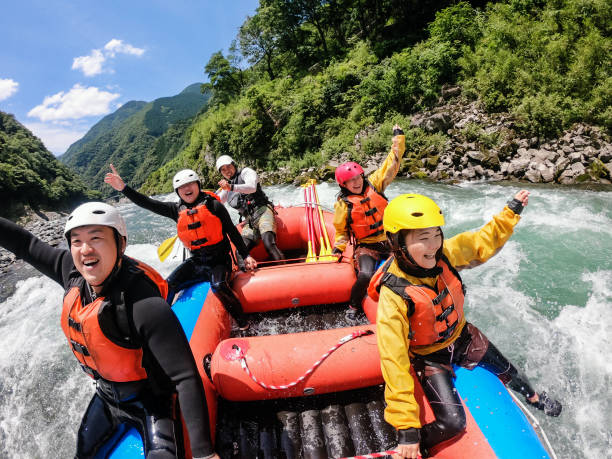 istock Personal point of view of a white water river rafting excursion 990643354