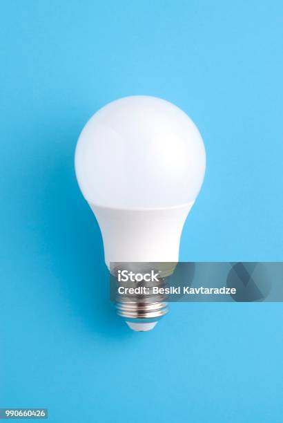 White Light Bulb Stock Photo - Download Image Now - Light Bulb, LED Light, Studio Shot