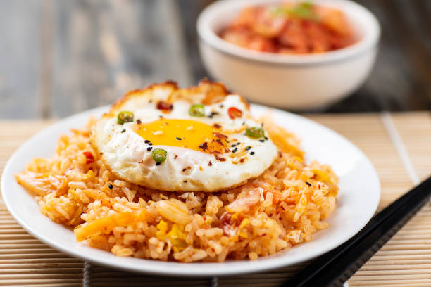 istock Kimchi fried rice with fried egg, Korean food 990666940