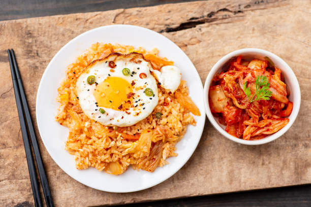 istock Kimchi fried rice with fried egg, Korean food 990666958