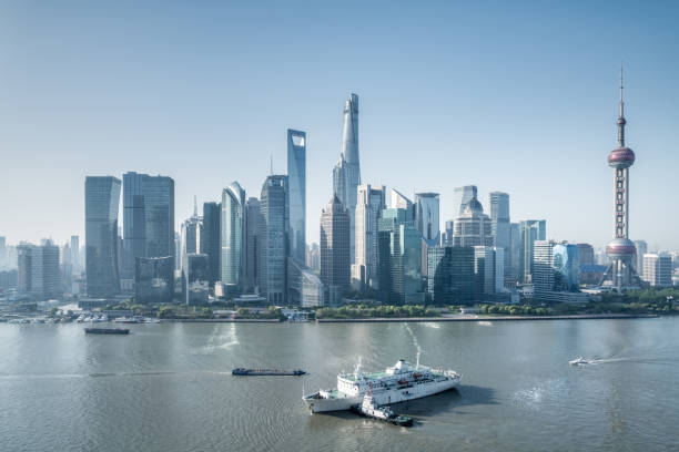 istock beautiful shanghai cityscape in morning 990667448
