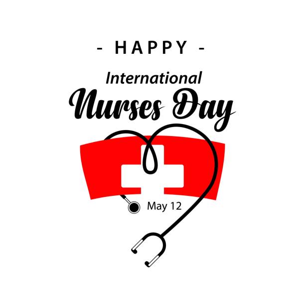 счастливый международный день медсестер вектор шаблон дизайн - suckling stock illustrations