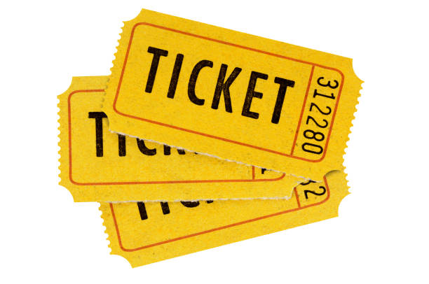 istock Orange tickets isolated white background 990711874