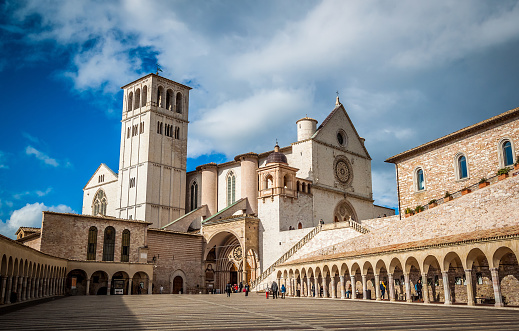 Saint Francis of Assisi, Tomb of Saint Francis, Double Church, Lower Romanesque Church, Upper Gothic Church, Built in 13th Century, Pilgrimage Place, Restoration After Earthquake 1997, UNESCO World Cultural Heritage, Veneration of Saint Francis