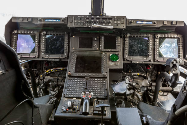 istock Interior of plane fuselage with seats and ground attachment points 990754882