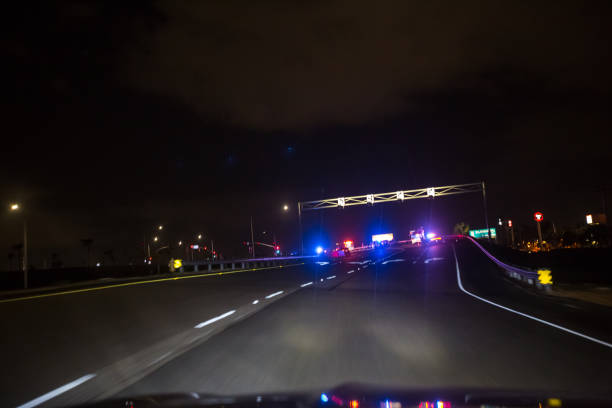 istock Night Time Police Intervention in a check point for DUI 990755158