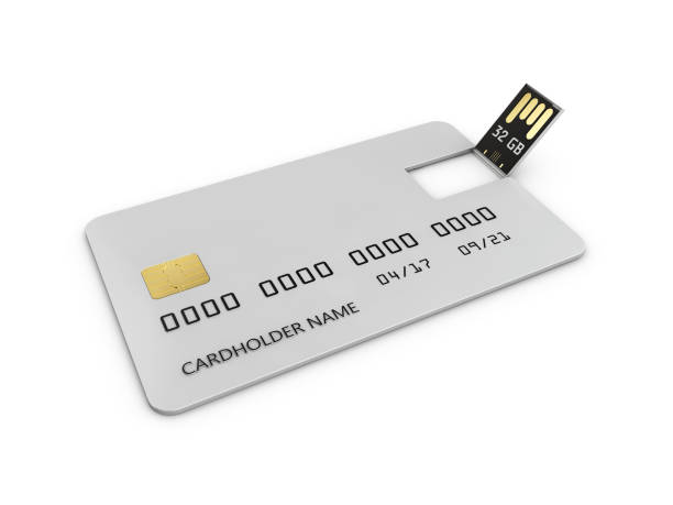 istock 3d Illustration of Flash drive. Credit card. 990797406