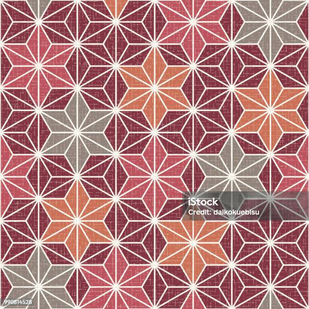 Japanese Style Tradition Pattern Stock Illustration - Download Image Now - Pattern, Japanese Culture, Kimono