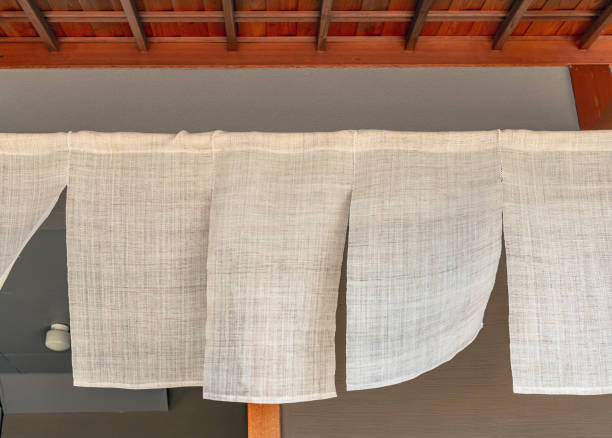 istock Traditional Japanese fabric curtain 990820656