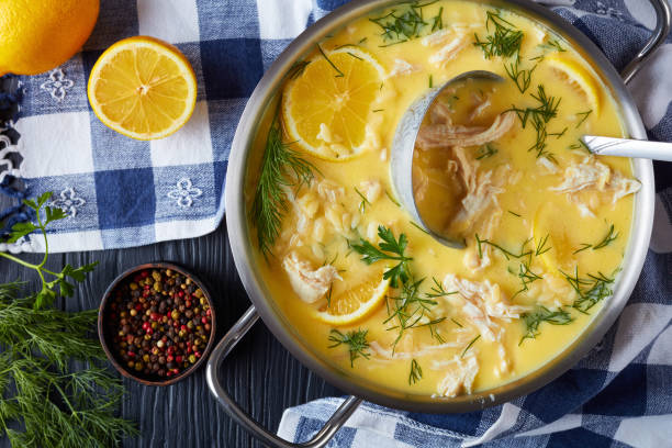 istock avgolemono - delicious creamy greek chicken soup 990823074