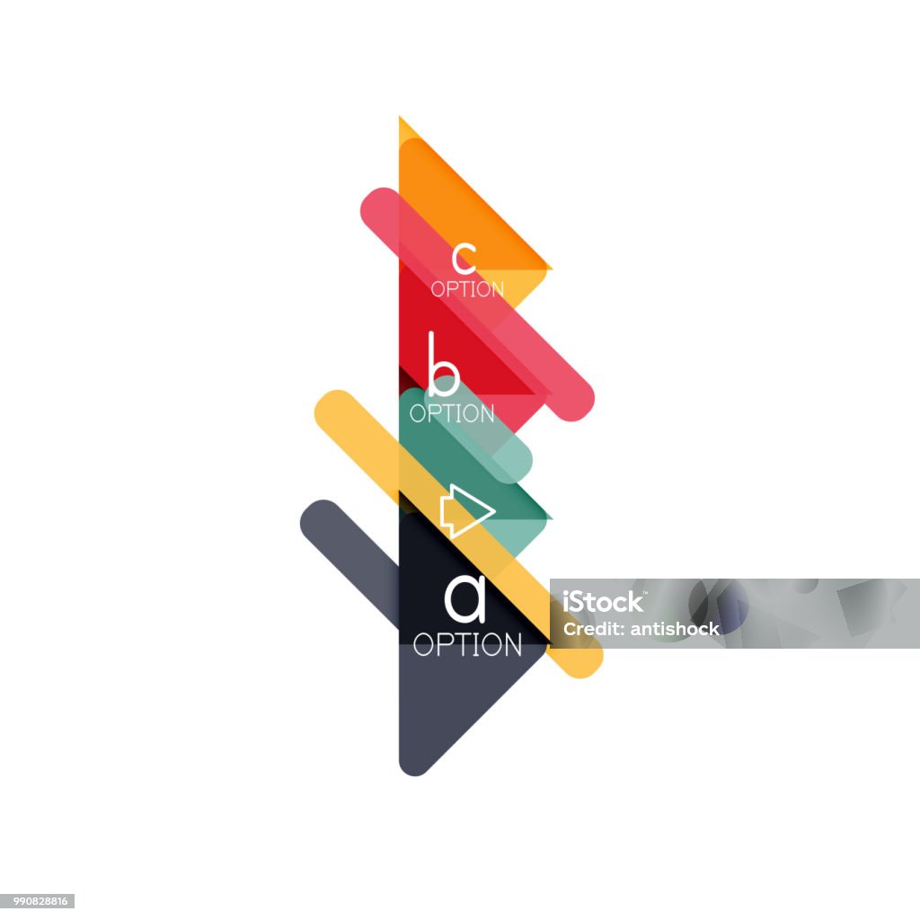 Triangle Data Visualization Design Option Infographic Layout Stock ...