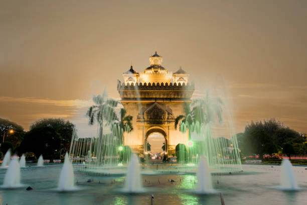 istock Beautiful architecture Patuxay(Victory Gate) in Vientiane, Laos 990836894