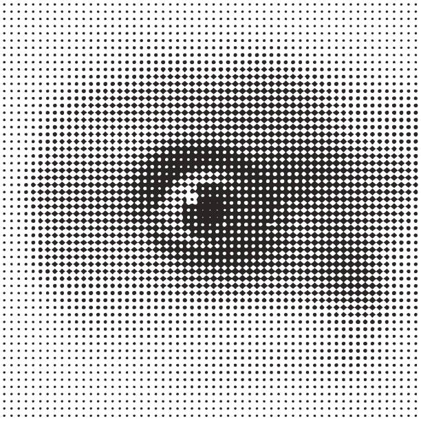 крупным планом глаза с шокированным выражением - камера слежения иллюстрации stock illustrations