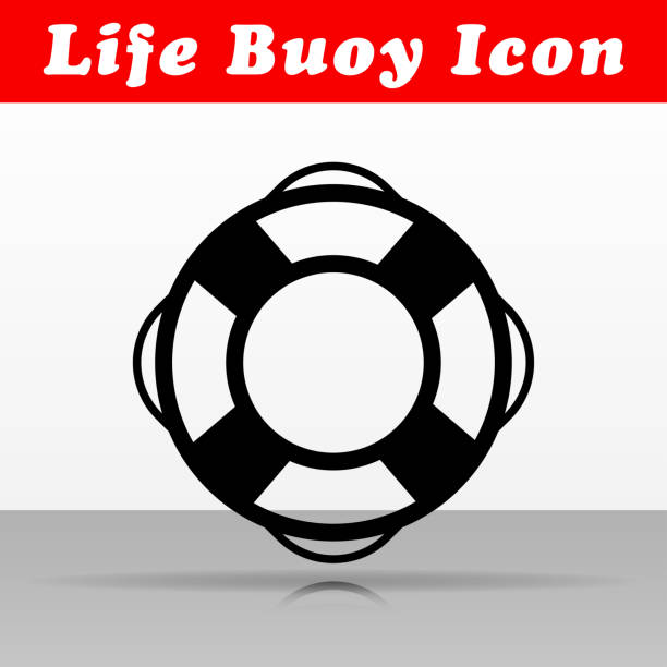 life buoy вектор значок дизайн - life belt stock illustrations