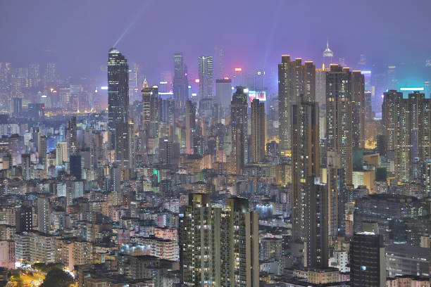 istock HK skyline at night , a symphony of the lights 990844380