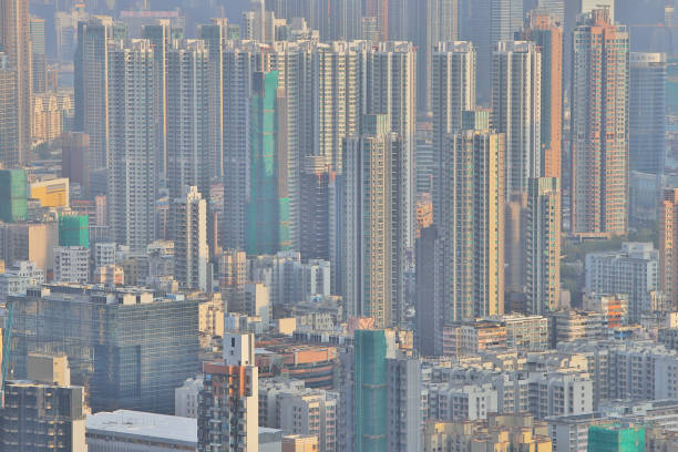 istock a Building apartment pattern Hong Kong living. 990844868