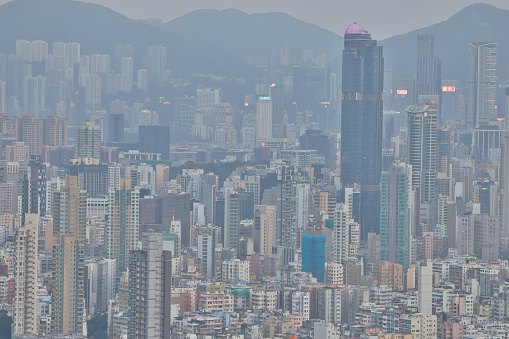 view of Hong Kong urban of west kowloon