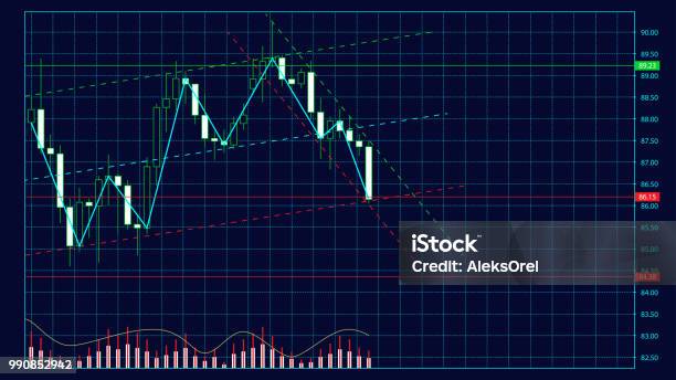 Graph Representing Stock Stock Trading Graph Vector Illustration Stock Illustration - Download ...